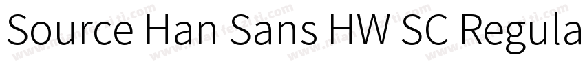 Source Han Sans HW SC Regular字体转换